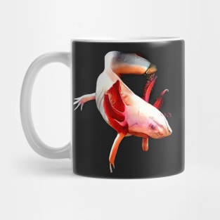 Realistic axolotl as motif Mug